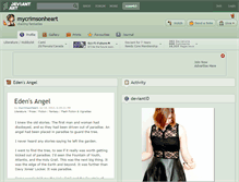 Tablet Screenshot of mycrimsonheart.deviantart.com
