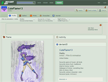 Tablet Screenshot of cuteflame13.deviantart.com