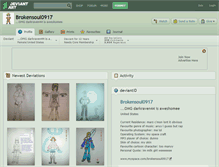 Tablet Screenshot of brokensoul0917.deviantart.com