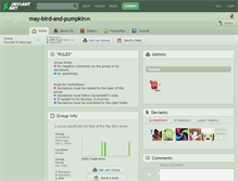 Tablet Screenshot of may-bird-and-pumpkin.deviantart.com