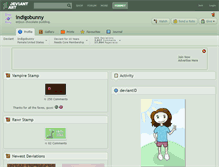 Tablet Screenshot of indigobunny.deviantart.com