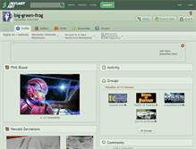 Tablet Screenshot of big-green-frog.deviantart.com