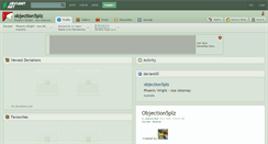 Desktop Screenshot of objection5plz.deviantart.com