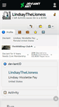 Mobile Screenshot of lindsaythelioness.deviantart.com