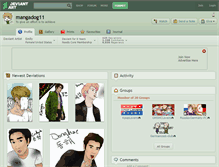 Tablet Screenshot of mangadog11.deviantart.com