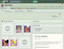 Tablet Screenshot of disco-ninja.deviantart.com
