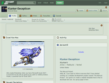 Tablet Screenshot of klunker-decepticon.deviantart.com