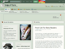 Tablet Screenshot of hedge-of-thorns.deviantart.com