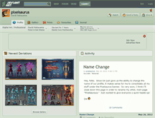 Tablet Screenshot of pixelsaurus.deviantart.com