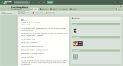 Desktop Screenshot of everything-pony.deviantart.com