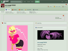 Tablet Screenshot of excusegirl9000.deviantart.com