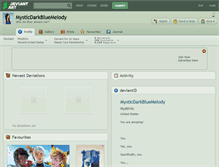 Tablet Screenshot of mysticdarkbluemelody.deviantart.com