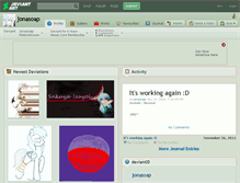 Tablet Screenshot of jonasoap.deviantart.com