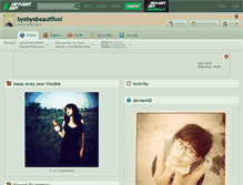 Tablet Screenshot of byebyebeautifool.deviantart.com