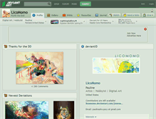 Tablet Screenshot of licomomo.deviantart.com