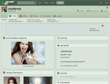 Tablet Screenshot of claudiaveja.deviantart.com