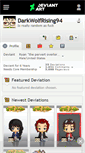 Mobile Screenshot of darkwolfrising94.deviantart.com