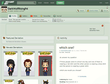 Tablet Screenshot of darkwolfrising94.deviantart.com