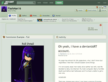 Tablet Screenshot of flashman16.deviantart.com