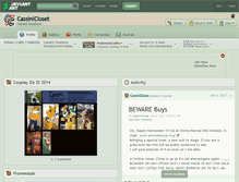 Tablet Screenshot of cassinicloset.deviantart.com