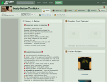 Tablet Screenshot of beaty-better-thn-hot.deviantart.com