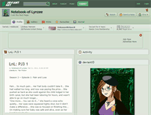 Tablet Screenshot of notebook-of-lynzee.deviantart.com