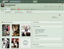 Tablet Screenshot of bunnyalexander.deviantart.com