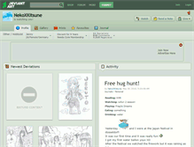 Tablet Screenshot of nekoxkitsune.deviantart.com