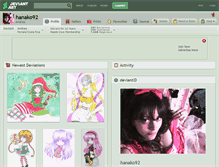 Tablet Screenshot of hanako92.deviantart.com