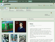 Tablet Screenshot of lunarblade.deviantart.com