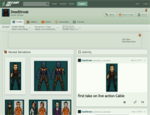 Tablet Screenshot of deadstreak.deviantart.com