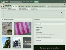 Tablet Screenshot of ladyjinx.deviantart.com