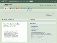 Tablet Screenshot of decelaraptor.deviantart.com