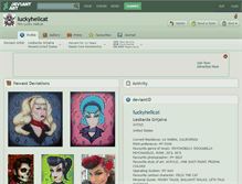 Tablet Screenshot of luckyhellcat.deviantart.com