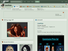 Tablet Screenshot of galerider.deviantart.com