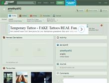 Tablet Screenshot of amethyst92.deviantart.com