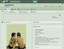 Tablet Screenshot of masochisterin.deviantart.com