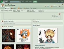Tablet Screenshot of bennthehuman.deviantart.com