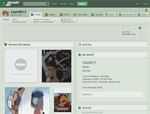 Tablet Screenshot of cazmill13.deviantart.com