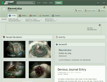 Tablet Screenshot of blauwelotus.deviantart.com