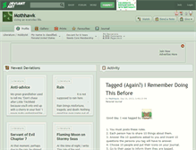 Tablet Screenshot of mothhawk.deviantart.com