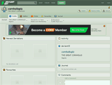 Tablet Screenshot of cornholioplz.deviantart.com
