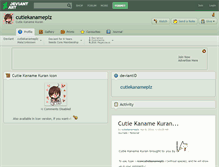 Tablet Screenshot of cutiekanameplz.deviantart.com