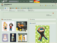 Tablet Screenshot of himeneko13.deviantart.com