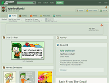 Tablet Screenshot of kyle-broflovski.deviantart.com