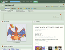 Tablet Screenshot of blueblazewolf.deviantart.com