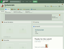 Tablet Screenshot of bowbunny3plz.deviantart.com