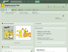 Tablet Screenshot of pikachu-lovers-club.deviantart.com