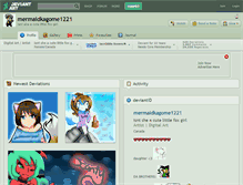 Tablet Screenshot of mermaidkagome1221.deviantart.com