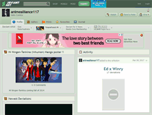 Tablet Screenshot of animealliance117.deviantart.com